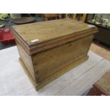 Small lidded pine box - H: 24cm W: 41cm D: 23.5cm