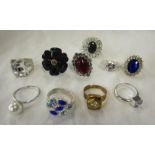 Collection of costume rings