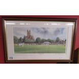 Signed Terry Harrison print - The County Ground Worcester