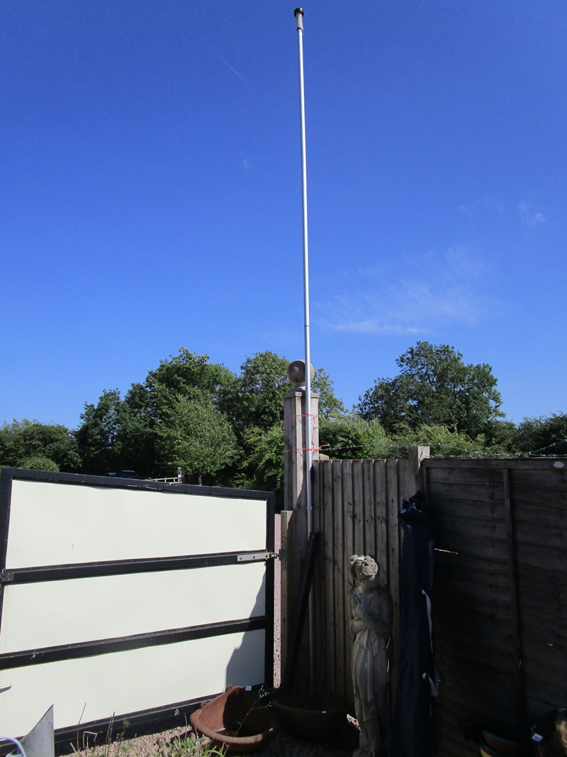 Flag pole with accessories