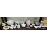 Shelf of ceramics to include Wedgwood