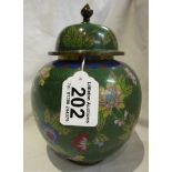 Cloisonné ginger jar