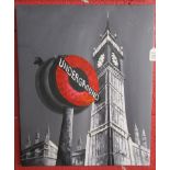 Oil on canvas - London underground