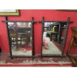 Pair of Arts & Crafts mirrors - 88cm x 83cm