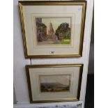 2 watercolours signed A C Gould