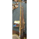 3 fly fishing rods to include Hardy & flies