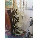 Painted metal folding corner stand