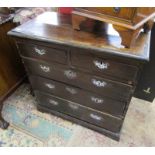 Early chest of 2 over 3 drawers for restoration