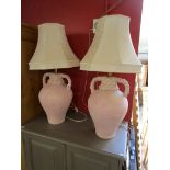 Pair of large table lamps - Approx H: 85cm