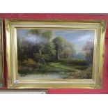 Oil painting signed A Mearns - Rural scene