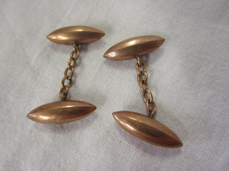 Pair of gold cufflinks