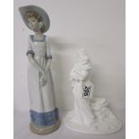 Lladro Nao lady figure and Lenox Parian type figure