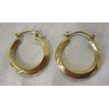 Pair of gold hoop earrings
