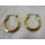 Pair of gold hoop earrings