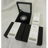 Royal Mint - 3 x Tom Kitten silver proof 50p Black Box edition - L/E presentation of 1000