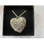 Silver locket on chain