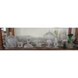 Shelf of glassware