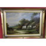 Oil painting signed A Mearns - Rural scene