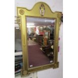 Gilt framed bevelled glass mirror
