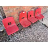 Set of 4 child's stacking chairs