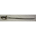 United States Marines Sword - Retailed by Newtel of Miami - Made in Solingen - Heavily etched blade