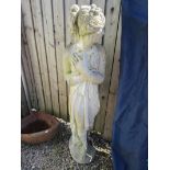 Stone lady statue - H: 129cm