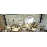 Shelf of silver plate