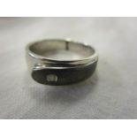 Designer silver diamond set ring