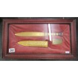 The golden Dagger of Tutankhamun - Museum grade reproduction boxed dagger by Franklin Mint