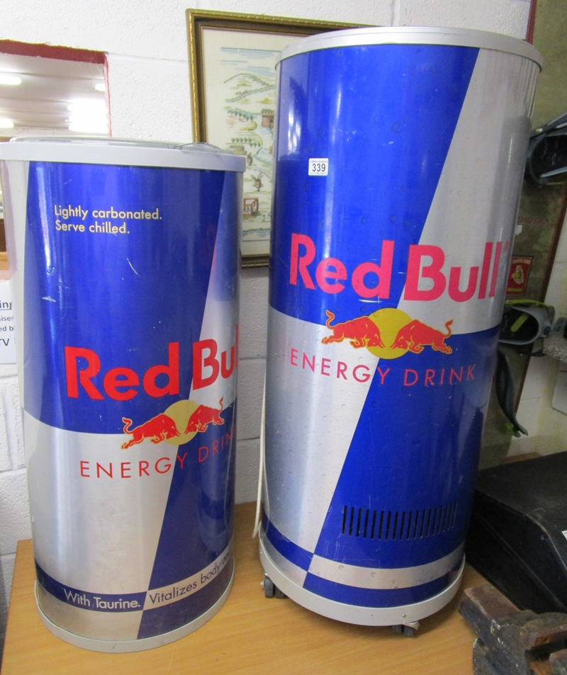 2 red bull fridges