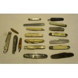 Collection of pocket knives