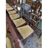 Set of 4 dining chairs on cabriole legs
