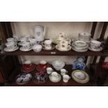 2 shelves of china to include Royal Worcester & Alfred Meakin