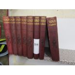 9 volumes of The War Illustrated across 8 bindings