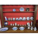 Collection of blue and white china etc