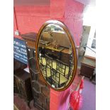 Edward inlaid oval mirror