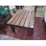 Teak garden table