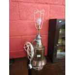 Copper jug lamp