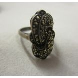 1930's silver marcasite ring