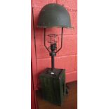 Military themed lamp - H: 83cm