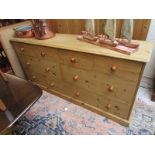 Large pine chest of 4 over 4 drawers