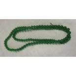 Old jade bead necklace