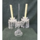 Glass candelabra