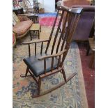 Mid-century teak rocking chair
