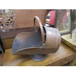 Copper coal scuttle