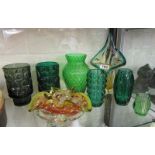 Collection of Czechoslovakian studio glass