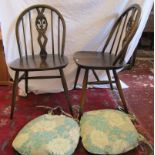 Set of six Ercol dining chairs