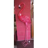 5 foot metal flamingo