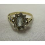 Gold stone set cluster ring