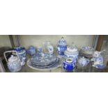 Collection of blue and white china